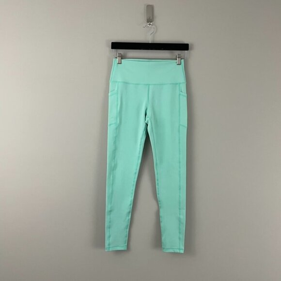 Buffbunny Luna Stash Pocket Leggings in Mint Green Size Medium - Picture 1 of 6